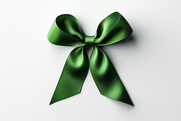Реалистичная зеленая лента символизирует месяц осведомленности о лимфоме, донорстве органов печени или глаукоме