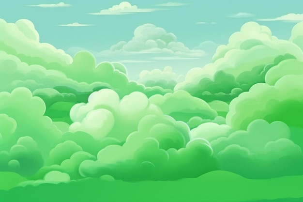 Realistic green sky background design