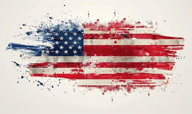 Realistic grunge American flag