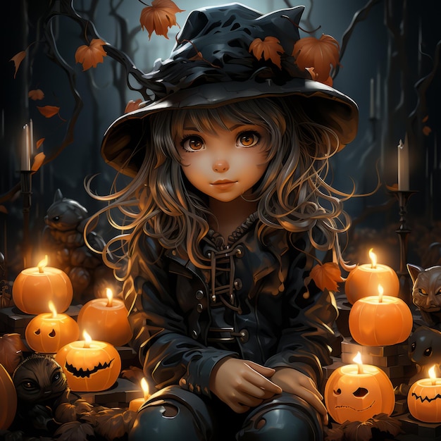 Realistic Halloween art design