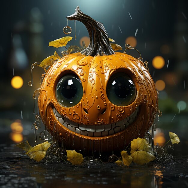 Realistic Halloween art design