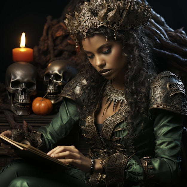 Realistic Halloween art design