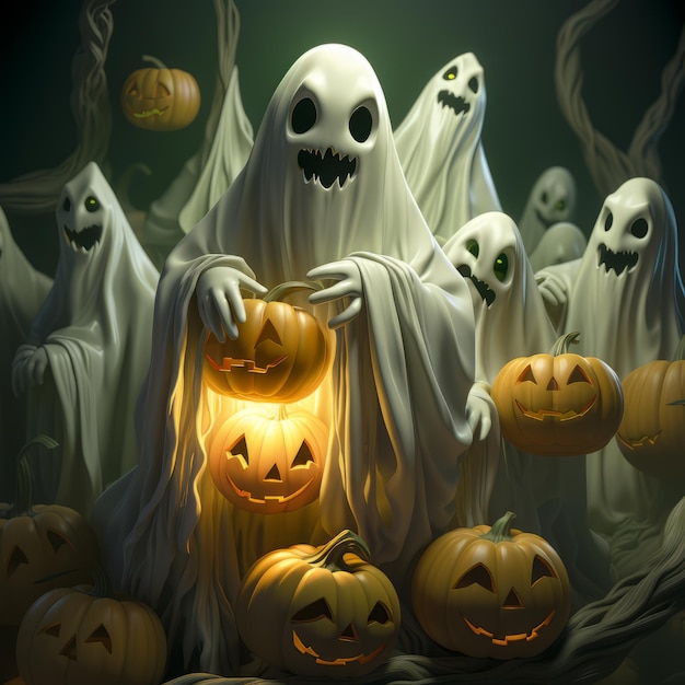 Realistic Halloween art design