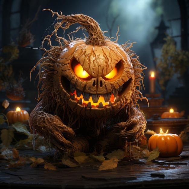 Realistic Halloween art design