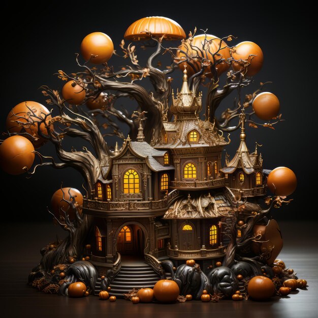 Realistic Halloween art design