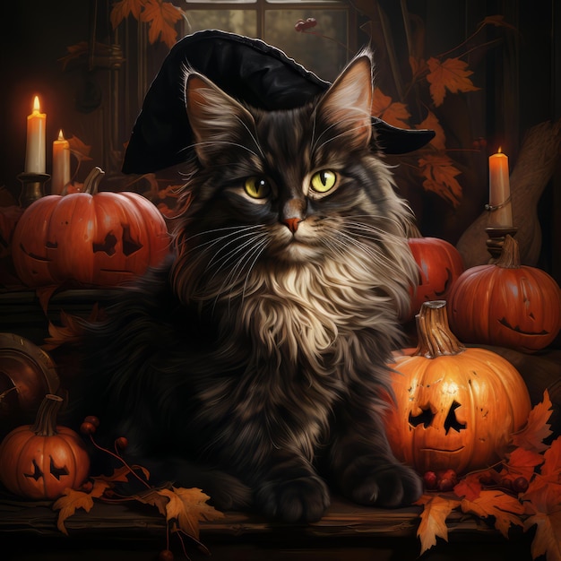 Realistic Halloween art design