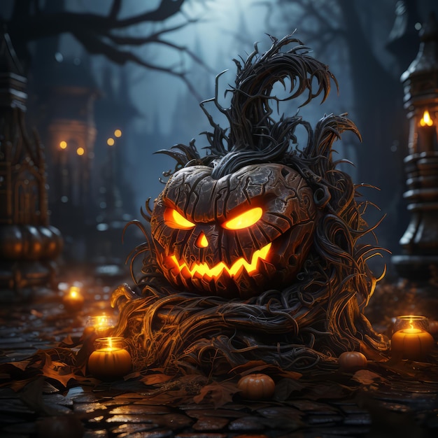 Realistic Halloween art design