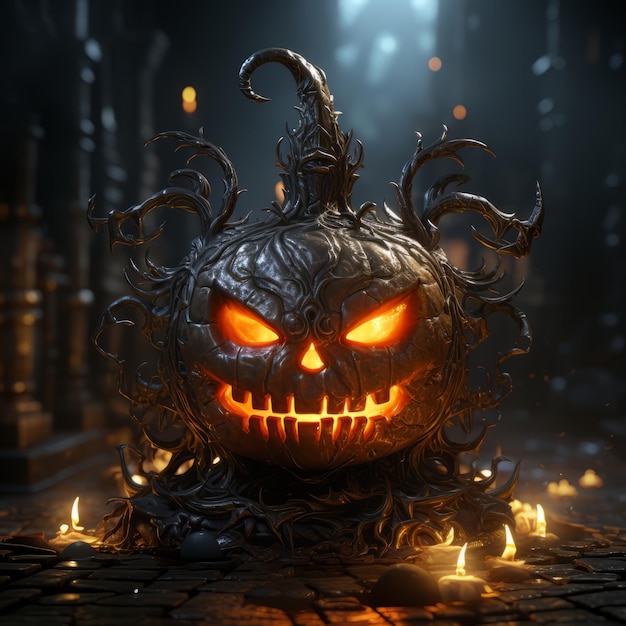 Realistic Halloween art design