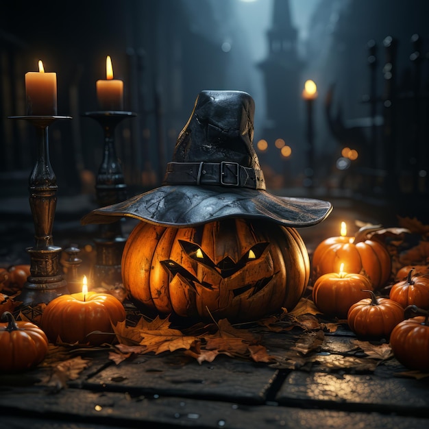 Realistic Halloween art design