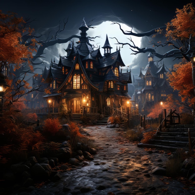 Realistic Halloween art design