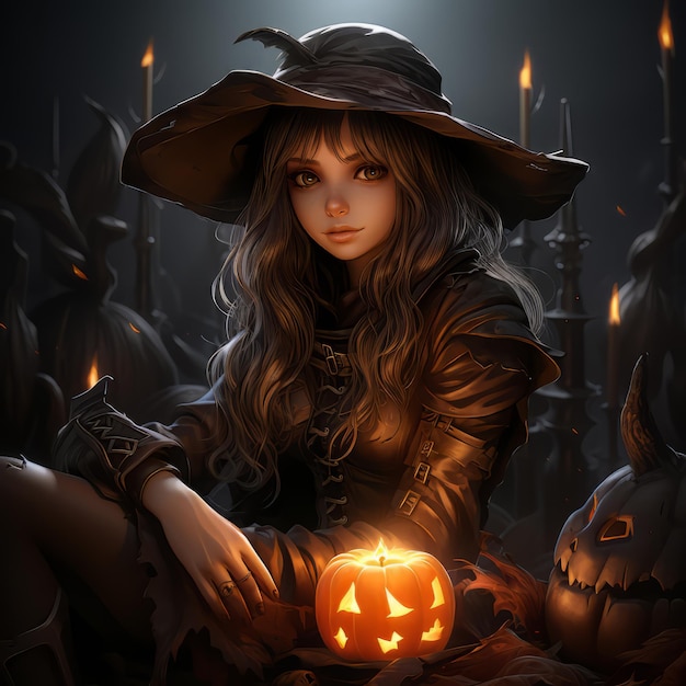 Realistic Halloween art design