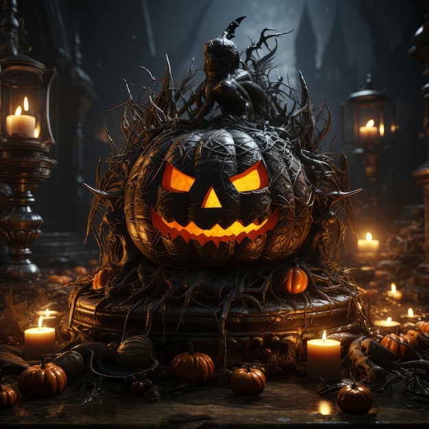 Realistic Halloween art design