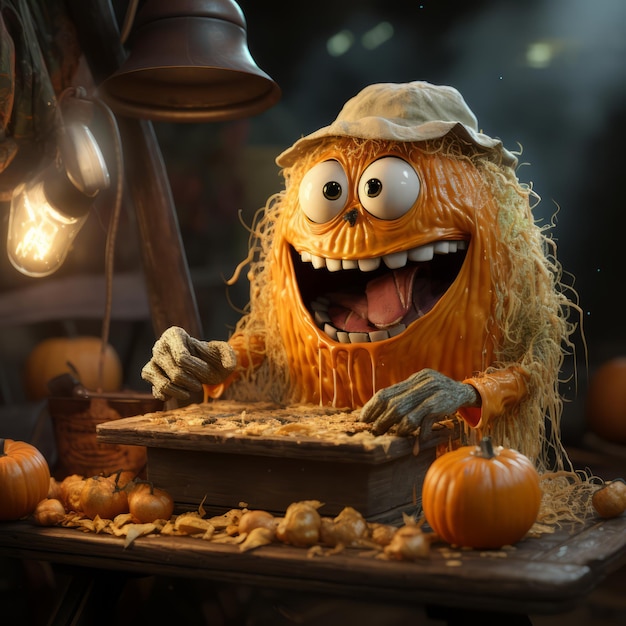 Realistic Halloween art design