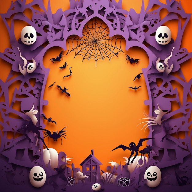 Realistic halloween background