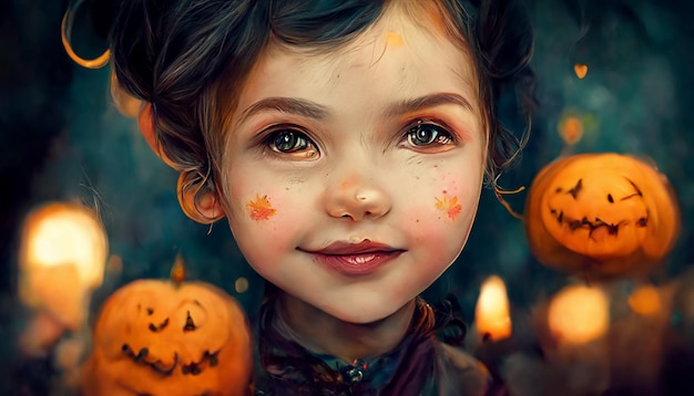 Illustrazione realistica del festival di halloween. immagini notturne di halloween per carta da parati. illustrazione 3d.