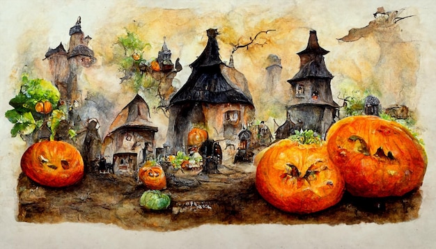 Realistic halloween festival illustration.Halloween night pictures for wall paper.3D illustration.