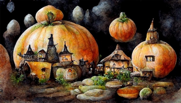 Realistic halloween festival illustration.Halloween night pictures for wall paper.3D illustration.