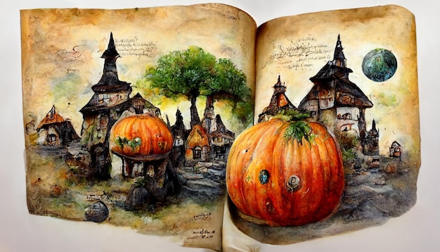 Realistic halloween festival illustration.Halloween night pictures for wall paper.3D illustration.