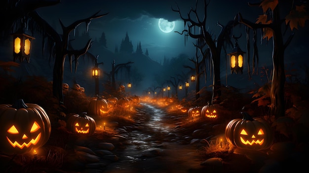 Photo realistic halloween illustration background