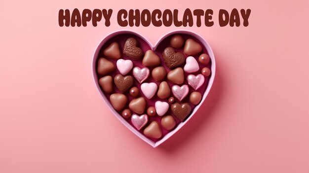 Realistic happy chocolate day background