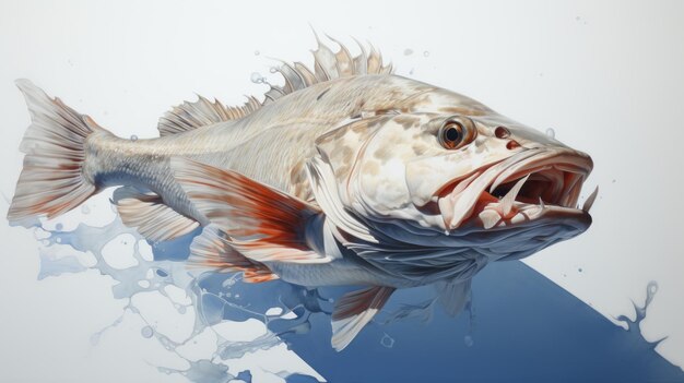 Photo realistic hyperdetailed fish painting by john larriva