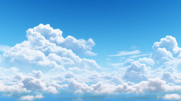 Realistic Hyperdetailed Rendering Of Beautiful Clouds And Ocean