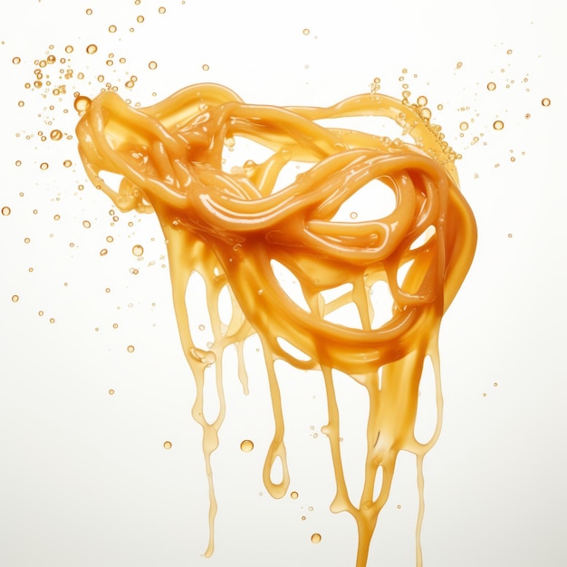 Photo realistic hyperdetailed rendering of oil dripping shape