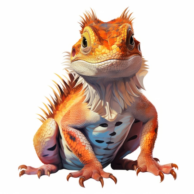 Realistic Hyperrealistic Lizard Illustration With Lovely Colors