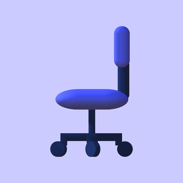 Realistic icon of modern blue chair vector illustration Chair realistic illustration