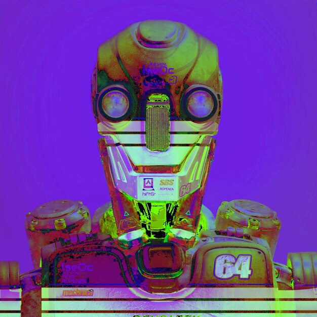 Realistic illustration of 3d robot