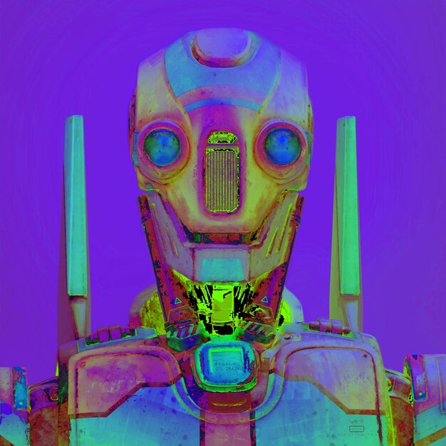 Realistic illustration of 3d robot