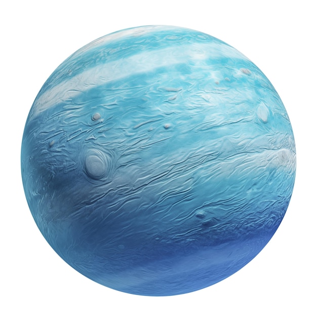 Realistic image of blue planet neptune on a transparent background planet neptune isolated on