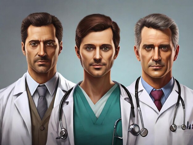 Realistic image of doctors