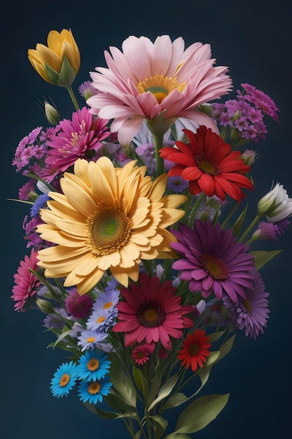 Realistic image of Flowers created with Generative AI