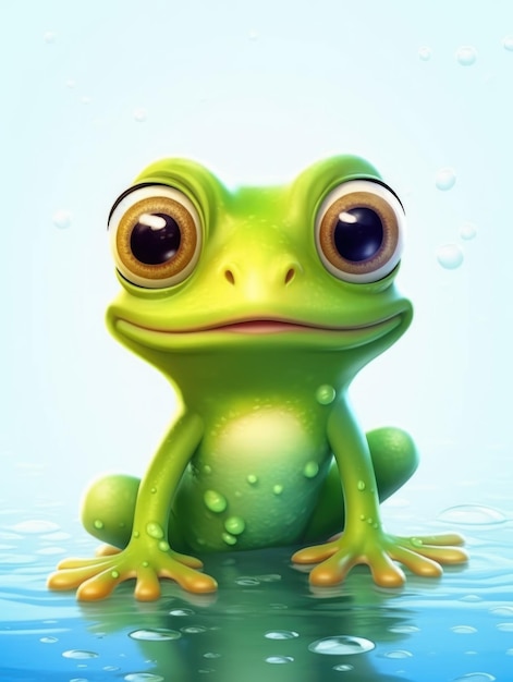 a realistic image of a frog Generative Ai