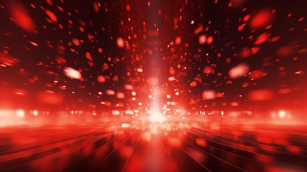 Реалистичное изображение в высокой четкости с фоном, освещенным красными прожекторами для флаеров Генеративный ИИ