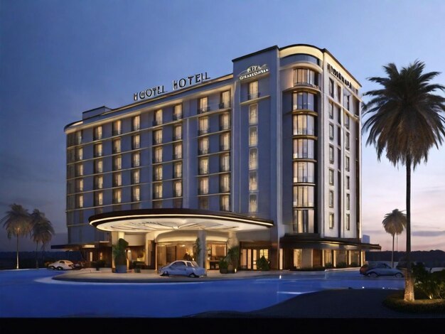 Realistic image of hotel