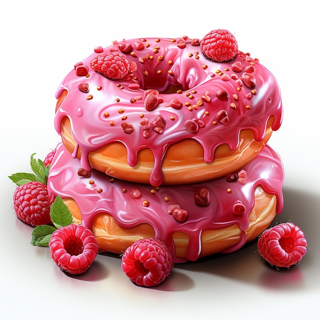 реалистичное_изображение_apple_fritter_donut_bright_colors