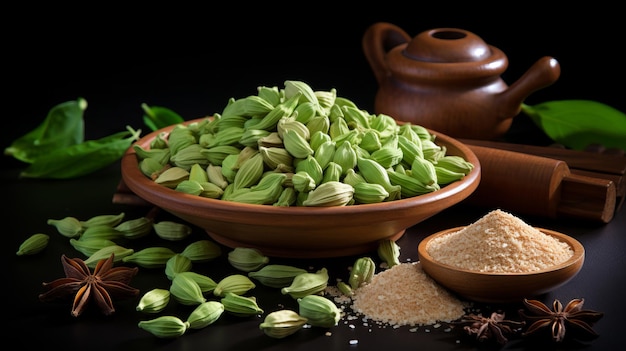 A realistic image of spice cardamom