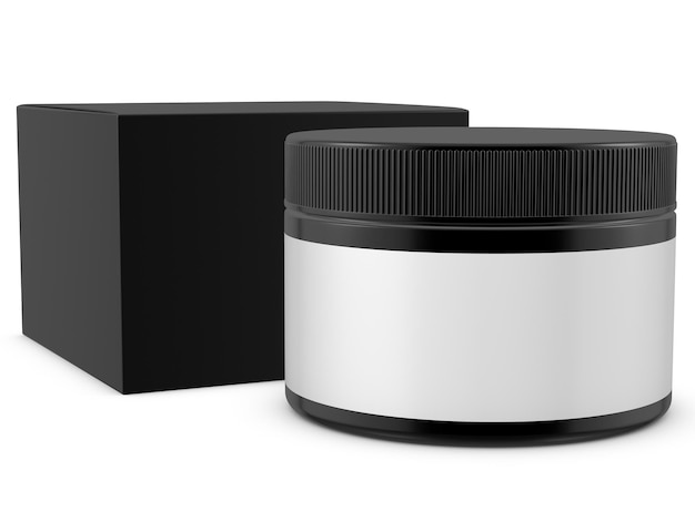 Realistic jar mock up on white background3D Rendering