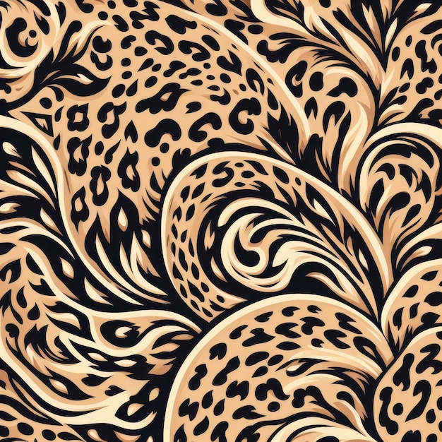 Realistic leopard skin pattern