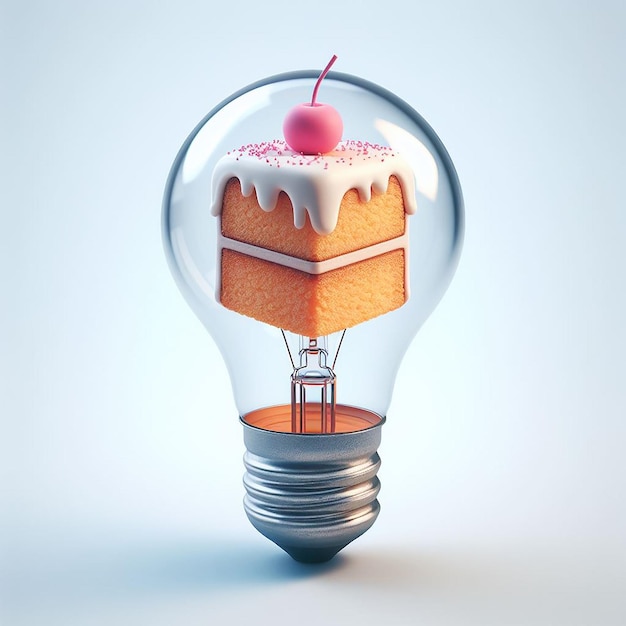 Realistic light bulb manipulation with cake