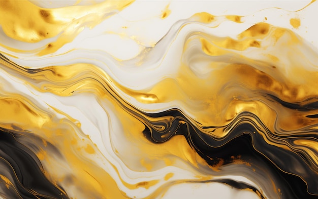 realistic liquid marble background with gold