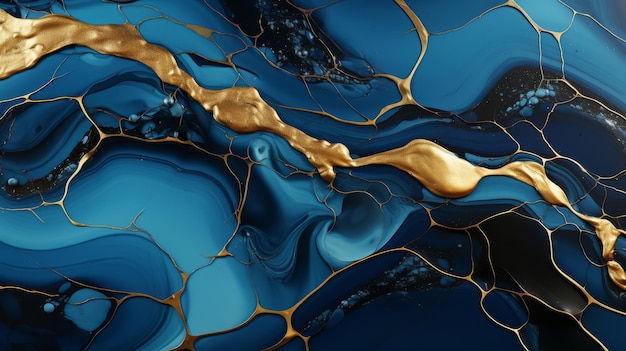 realistic liquid marble background with gold