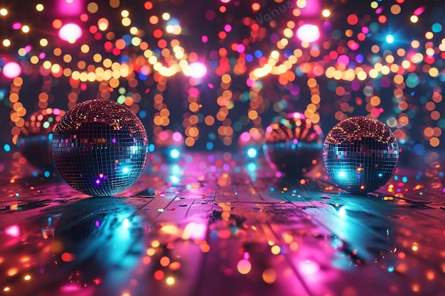 Realistic luxury disco party twitch background