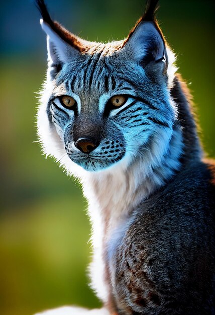 Realistic lynx portrait