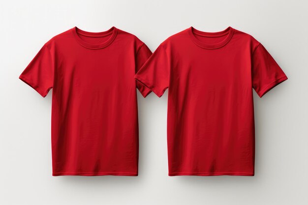 Photo realistic male red tshirts with copy space created digitally