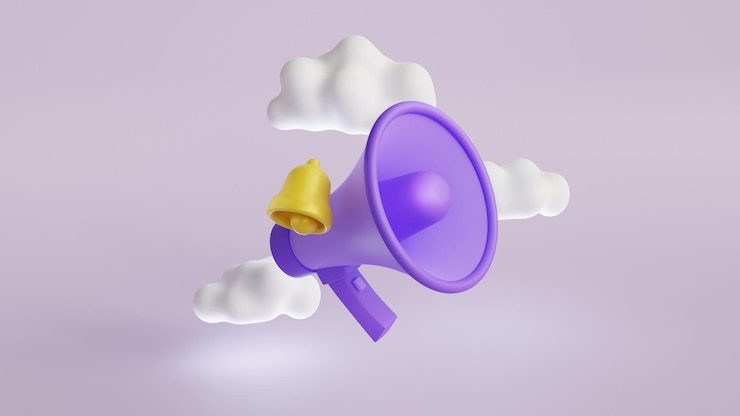 Photo realistic megaphone for decoration design notification bell icon set realistic 3d cartoon design 3d business icon set megaphone speaker business technology isolated object