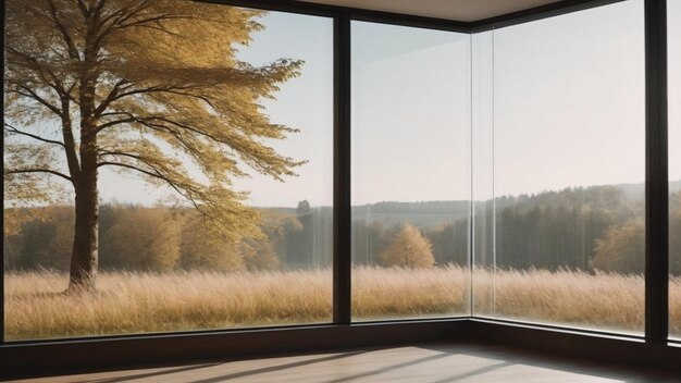 Realistic and minimalist blurred natural light windows on transparent shadow overlay