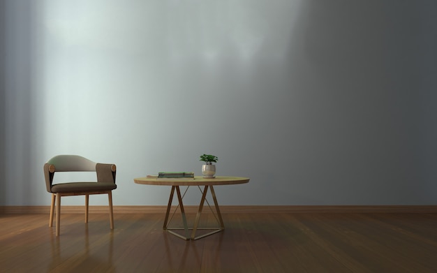 Realistic Mockup of living room Inerior